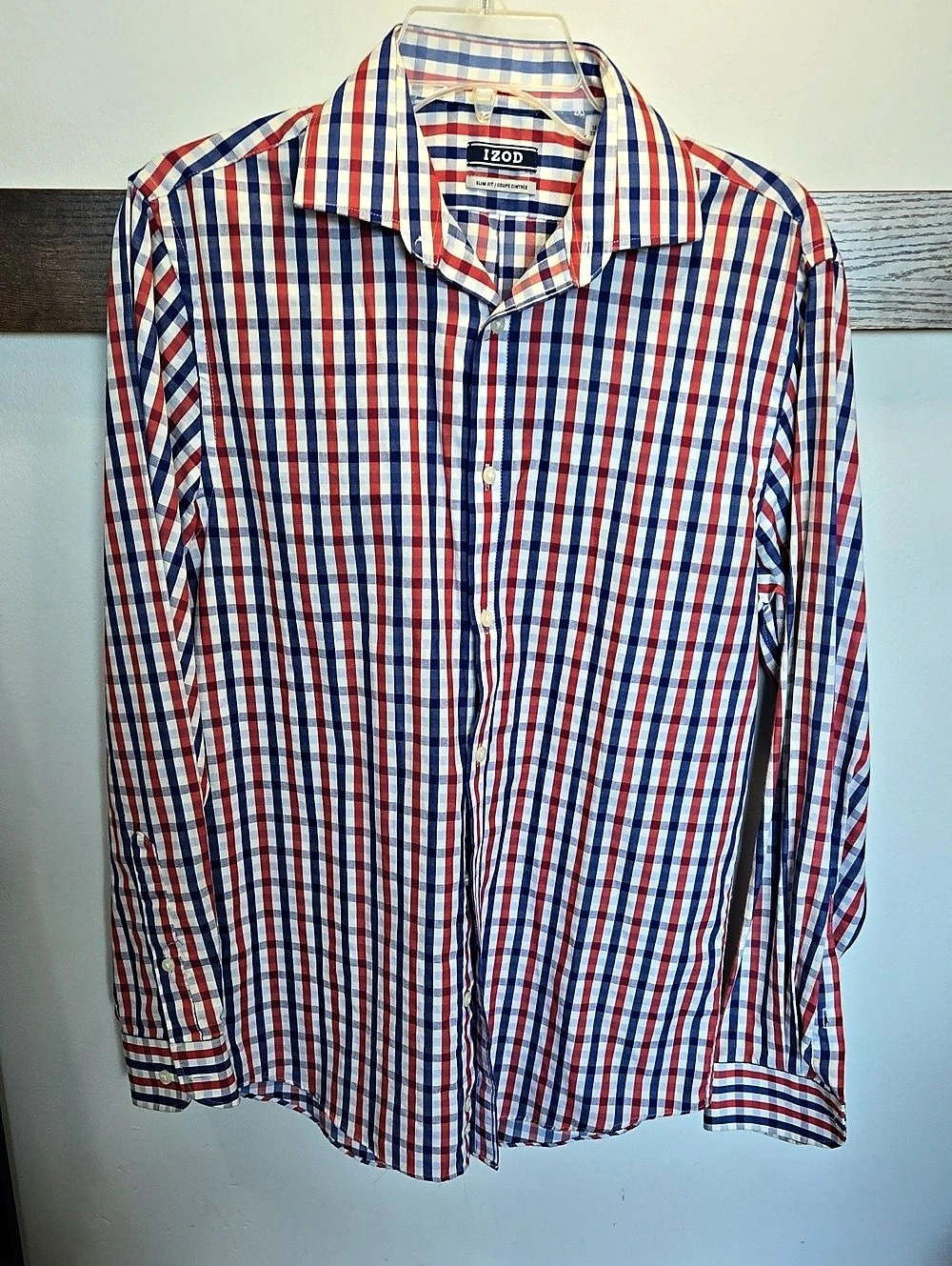 IZOD Men's Plaid Button Down Size 14.5 (32/33)